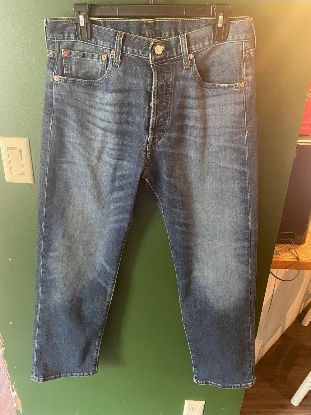 Levis 501 Straight Leg Dark Wash 32x29